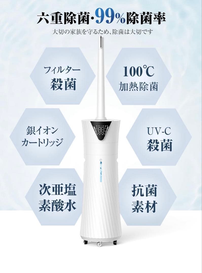 加湿器 大容量 17L 自動首振　加熱ミスト　加熱式ハイブリッド式　新品未開封