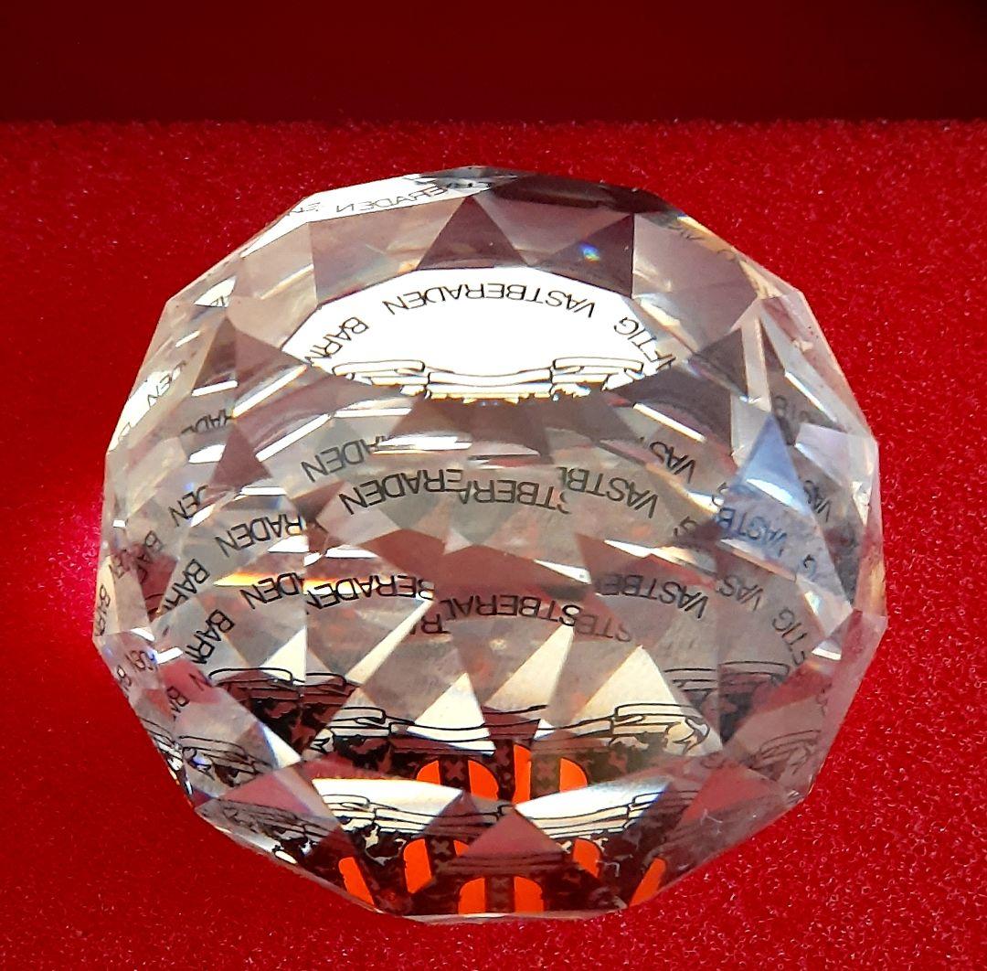 【Swarovski　スワロフスキー】クリスタル　ペーパーウェイト　共箱　文房具