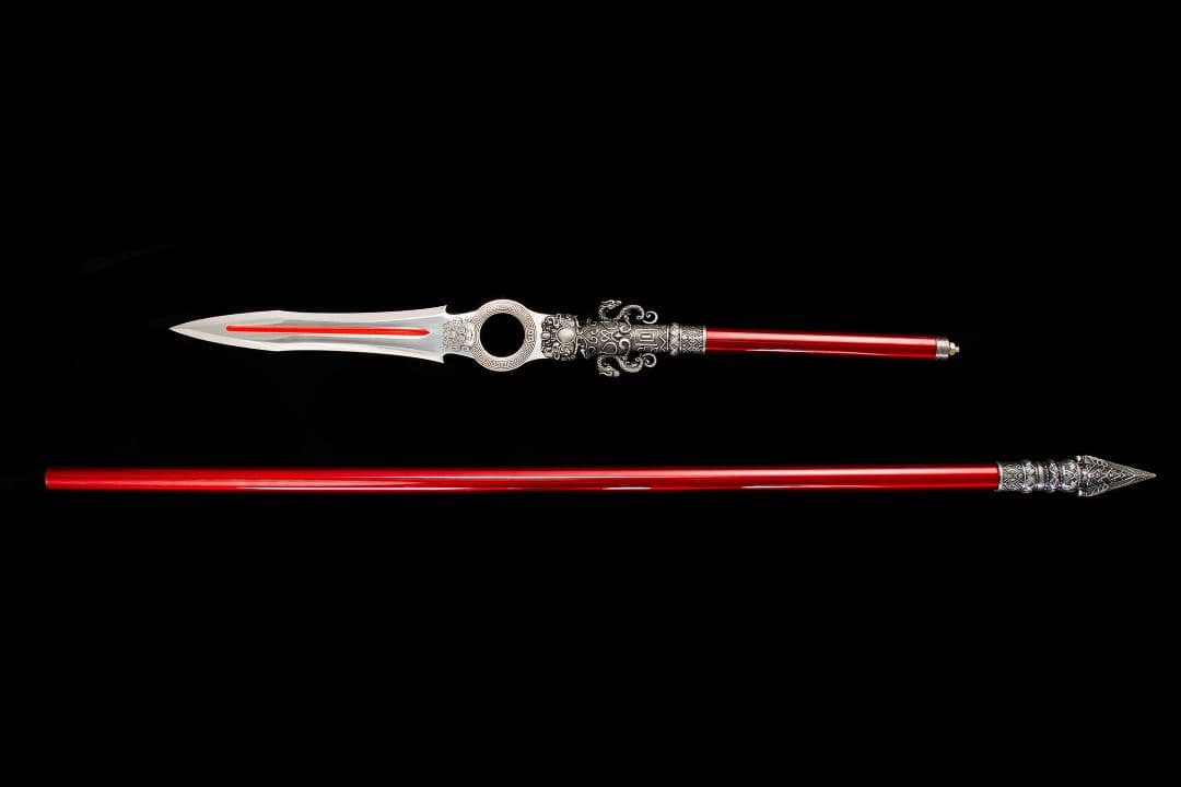 【赤天突起】古兵器 武具 手鍛造打 武蔵 銃 槍 鑑賞用 贈り物 武士道