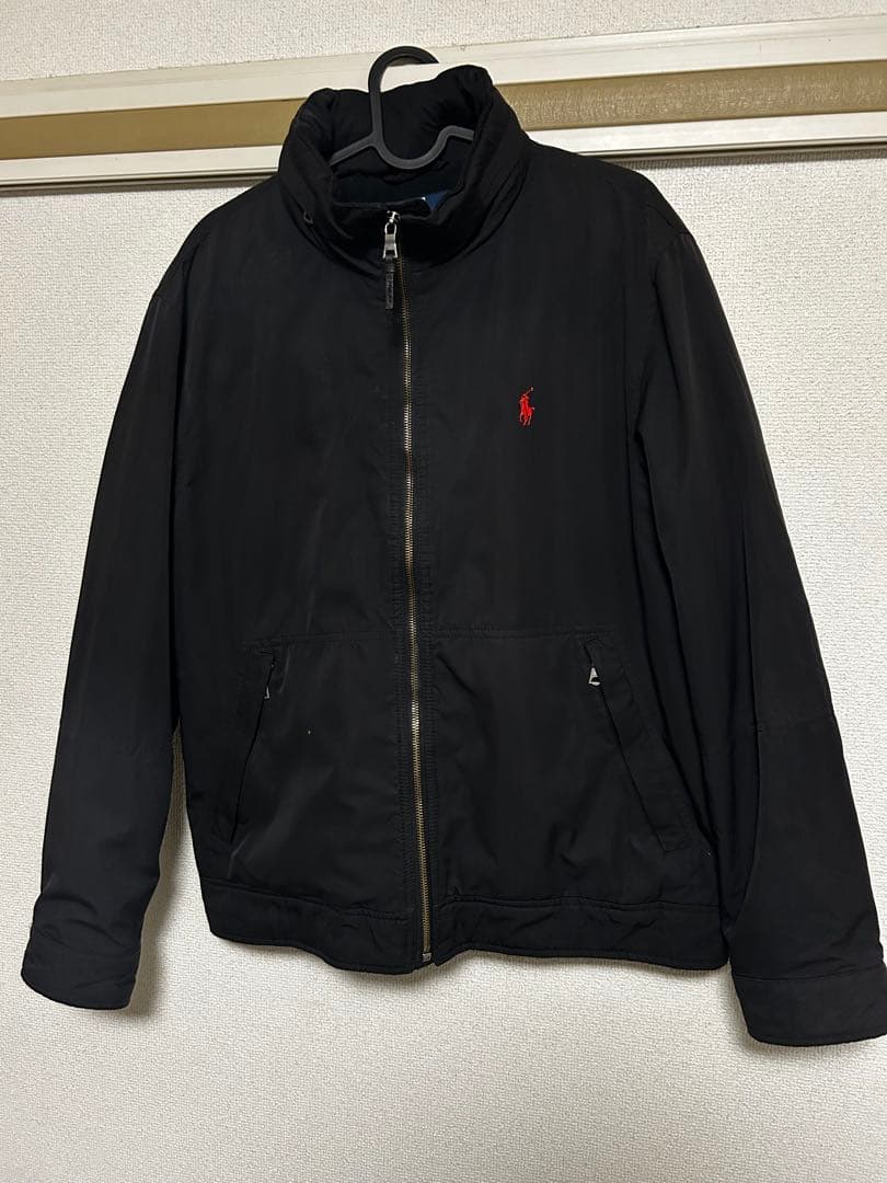 90s POLO by Ralphlauren中綿フリースブルゾンポニー刺繍短丈