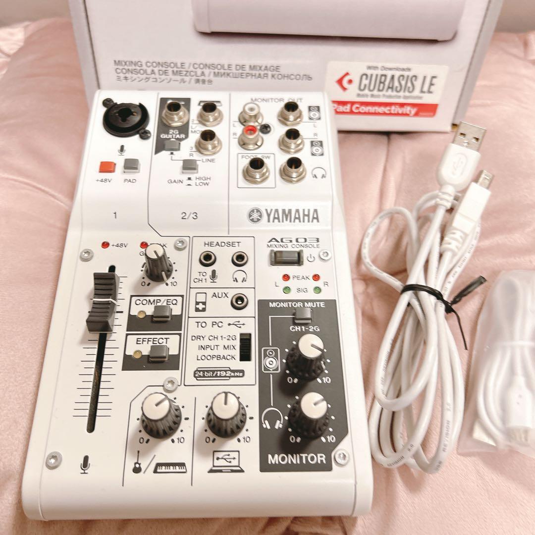 YAMAHA AG03 本体 USBケーブル マイクロUSBケーブル 箱つき