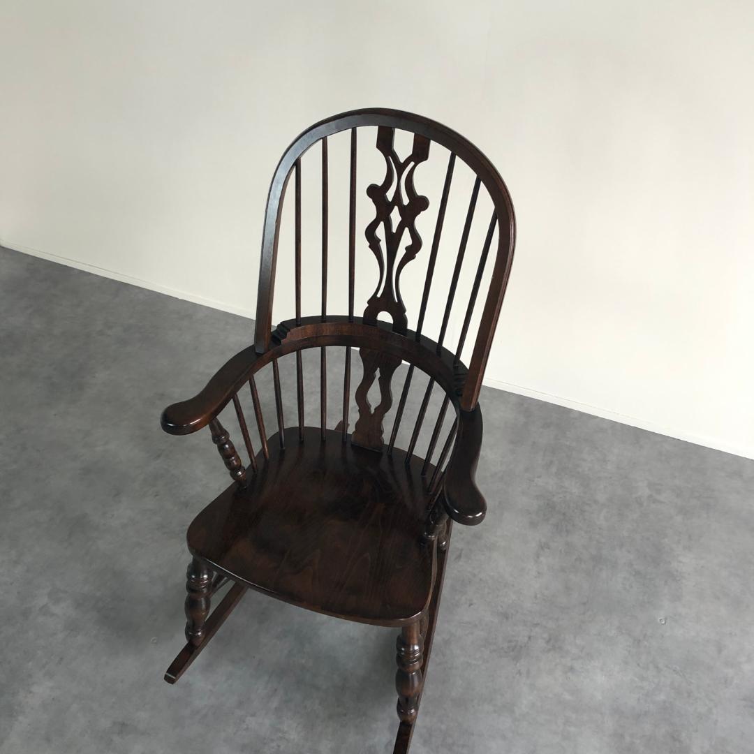 アンティーク　ボウバック　ロッキングチェア