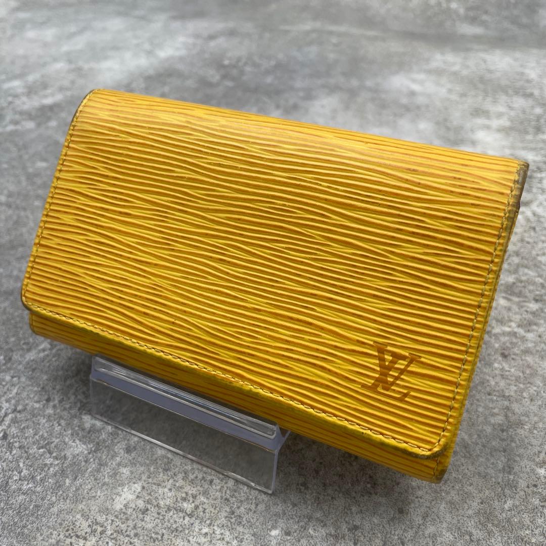 【美品】ルイヴィトン 折り財布 エピ 黄色 イエロー レザー ジッピー