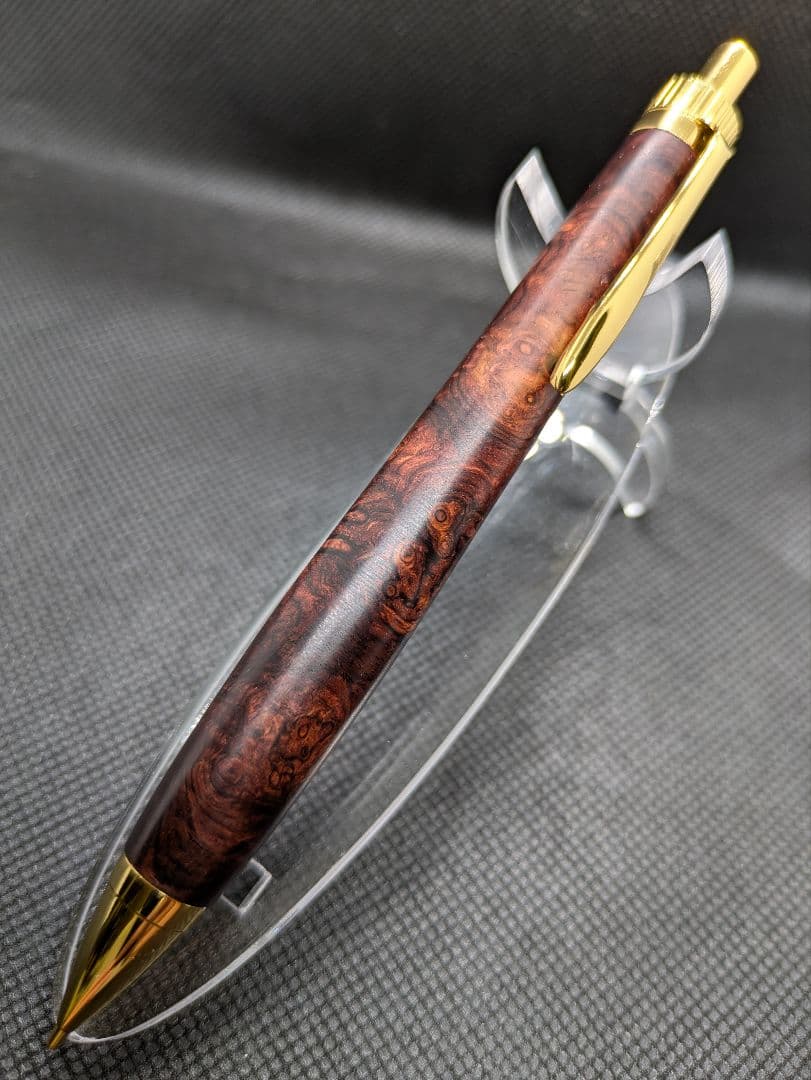 (値下げ) 極上杢 ホンジュラスローズウッド瘤 シャーペン 工房楔監修 加藤金属