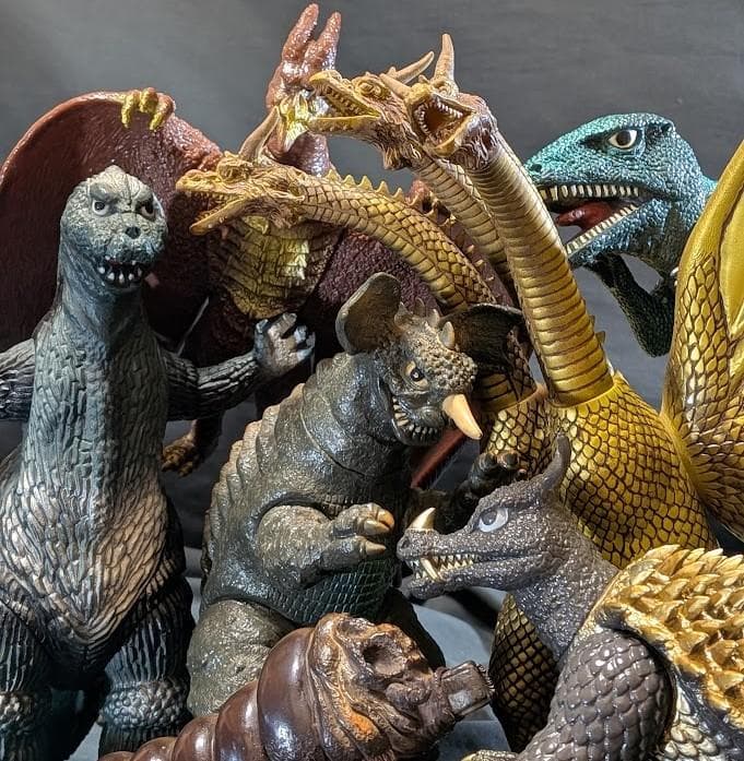 昭和ゴジラ・キングギドラ・モスラ・ラドン・バラゴン他（バンダイ）ソフビ６体セット