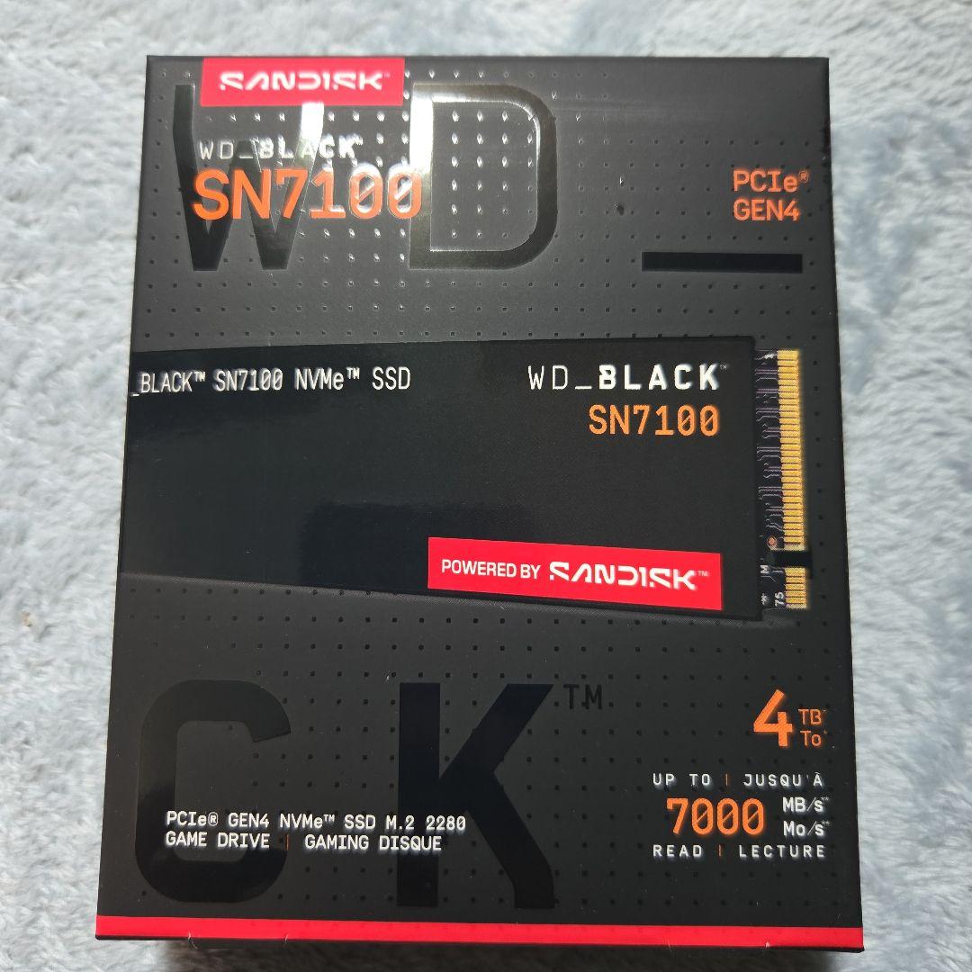 内蔵型SSD WD_Black SN7100 4TB NVMe SSD WDS400T4X0E