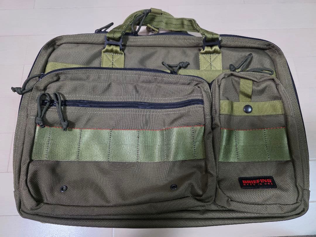 美品☆ブリーフィング 2way ビジネスバッグ ショルダー グリーン