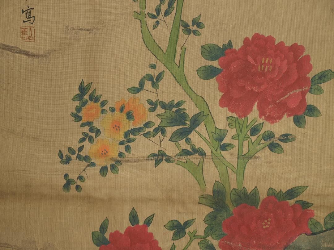 中国明時代の人物図　肉筆絵　激安骨董品 BD287A13-2