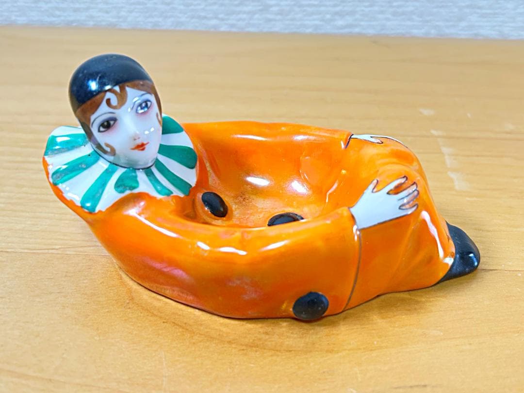オールドノリタケ ピエロ ピンディッシュ トレイ 小物入 フィギュア デコレディ