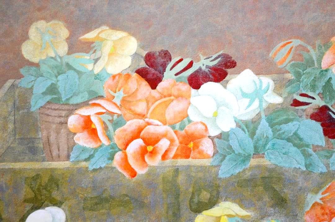 【作品名 「宝石箱」 岩絵の具 日本画 額入り】