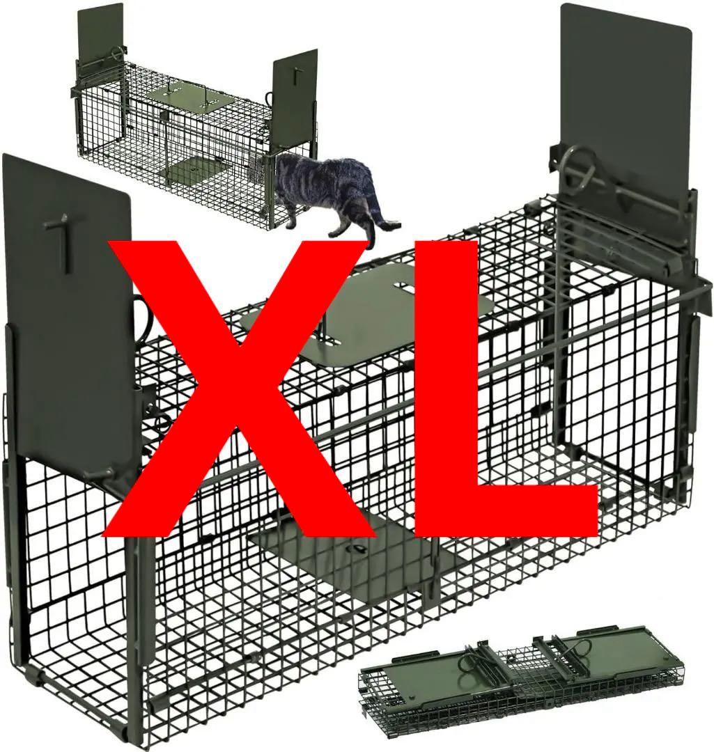 XL グリーン動物用 捕獲器 猫の保護器 簡単組立 設置 畑 庭