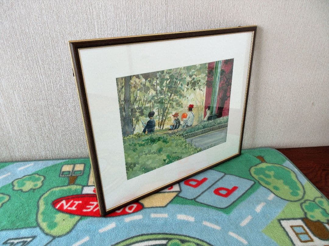 水彩画「一休み」