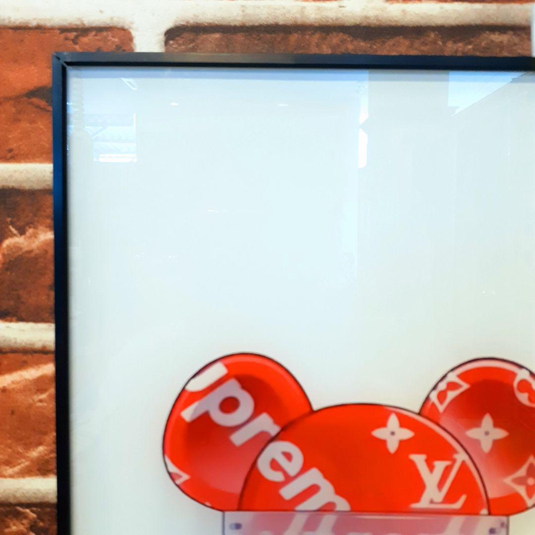 特殊ミラーアート　ベアブリック　Louis Vuitton　Supreme