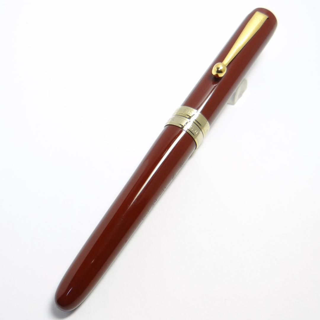【筆記良好・旧モデル】大橋堂 万年筆 朱漆　OHASHIDO Soft-Fnib