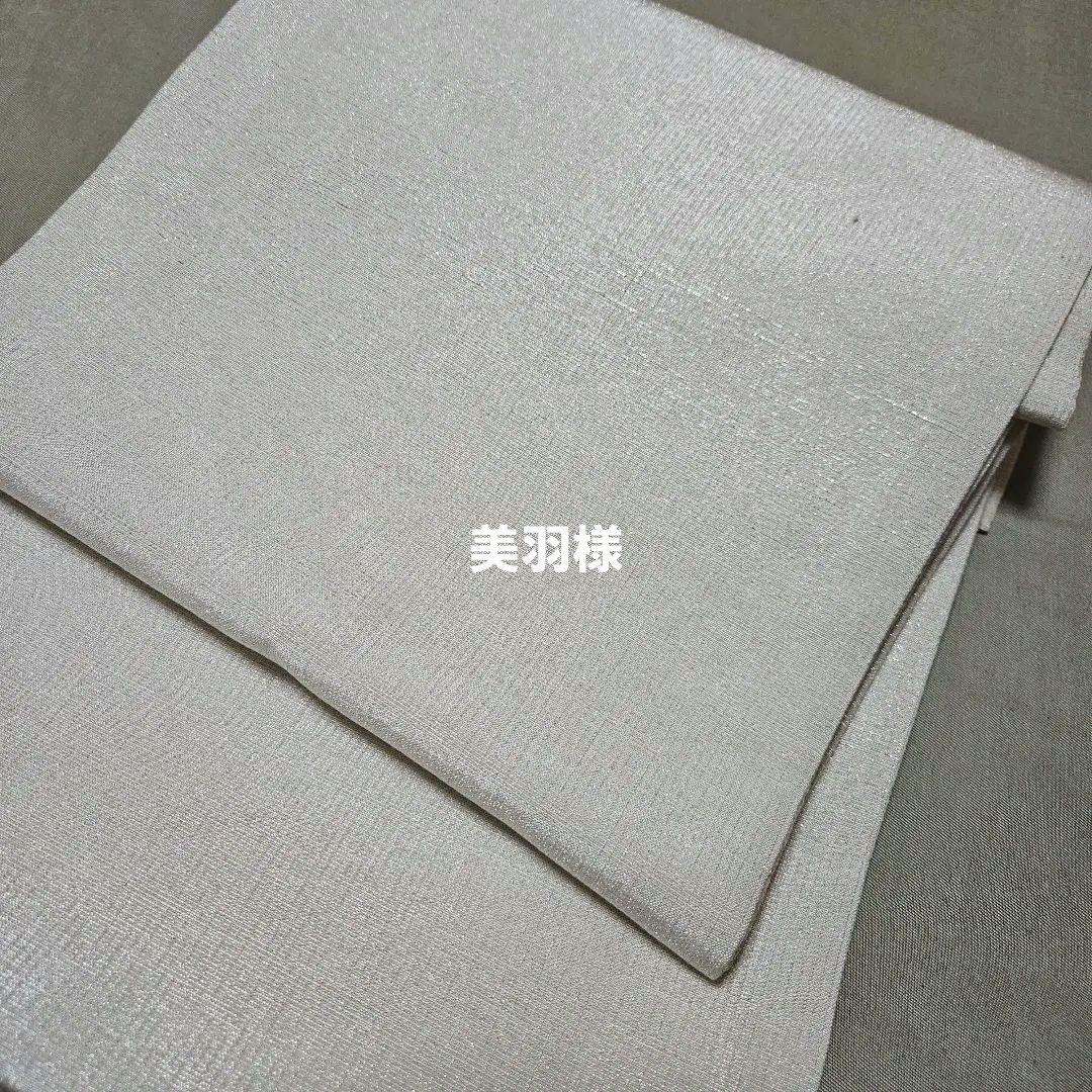 無地袋帯をお探しの方に！ラメ綴れ織り 袋帯白シルバー！