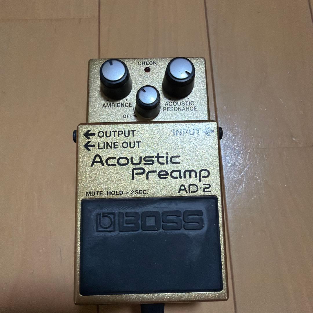 BOSS Acoustic Preamp AD-2 ゴールド