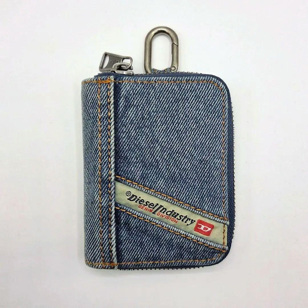 《極美品》DIESEL ディーゼル キーケース ウォッシュデニム ラウンド型