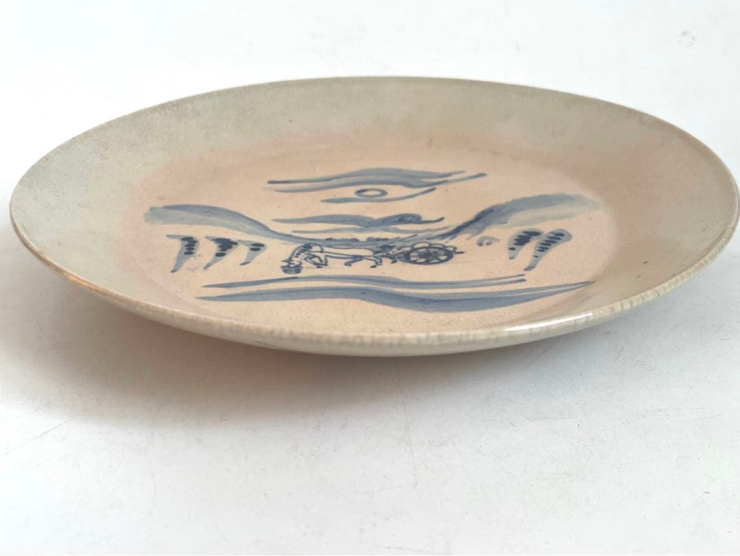 陶芸家　バーナード・リーチ　荷馬車図　皿 民芸　民藝　BERNARD LEACH