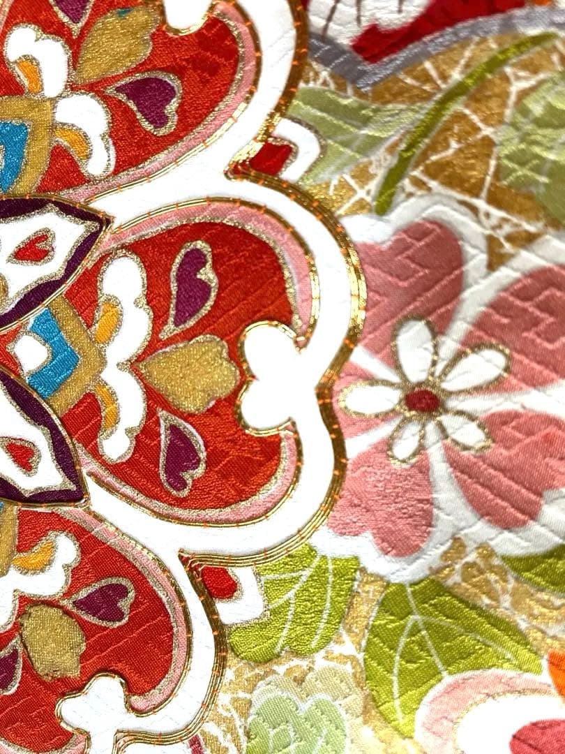 成人式　振袖　長襦袢　半えり　帯　帯締め　帯揚げ　6点セット　金コマ刺繍　菊京屋