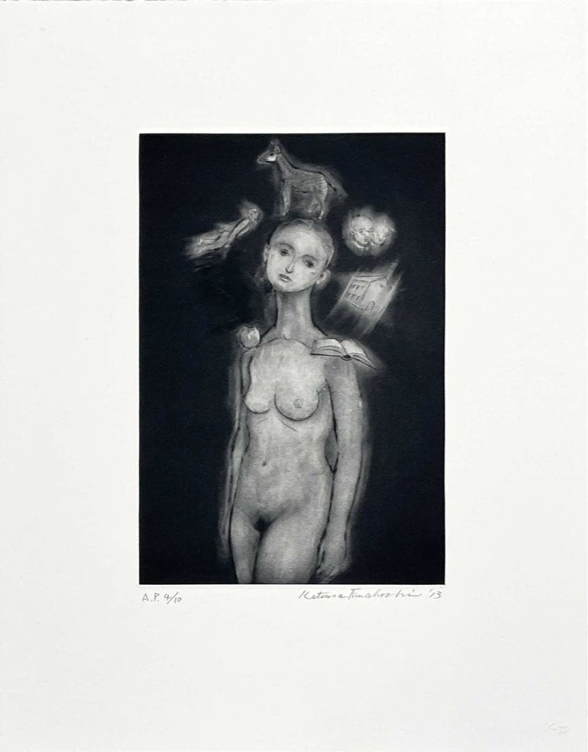 【真作保証】舟越桂「大切な少しの言葉」2013 銅版画 AP サイン入