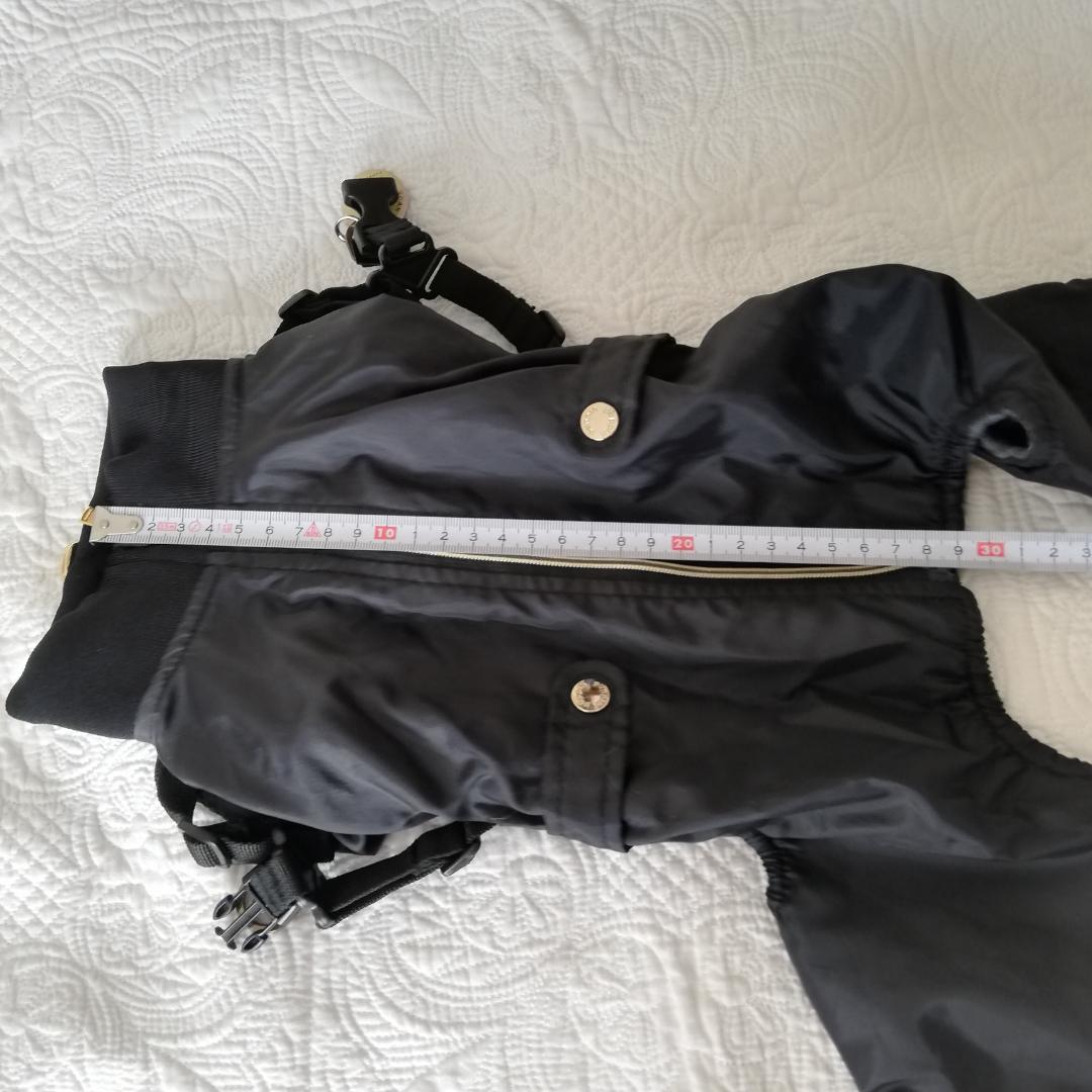 PUPPIA ハーネス一体型 背中開き 防寒 ジャンプスーツ 裏地フリースM