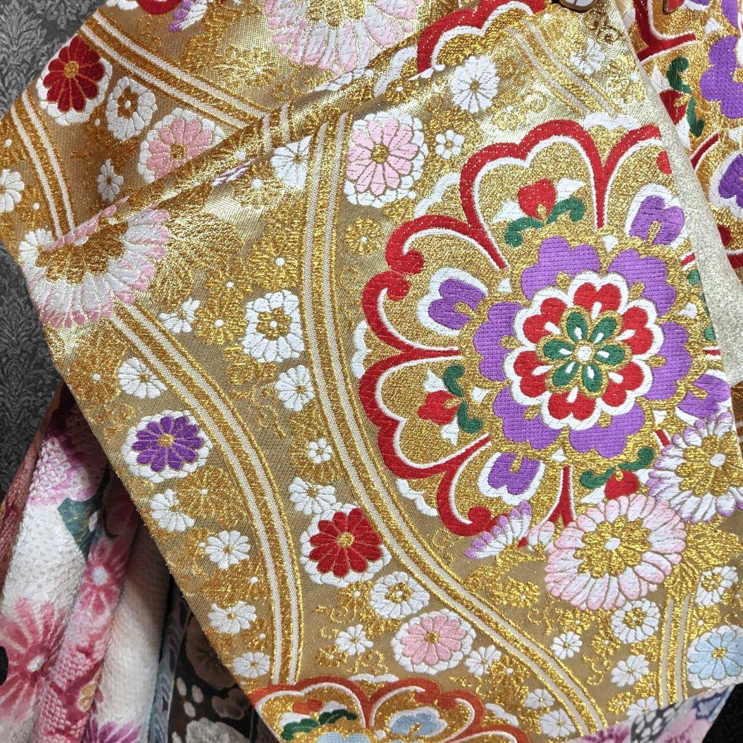 振袖フルセット(7点)・本絞り・総絞り・花模様・金彩加工・逸品