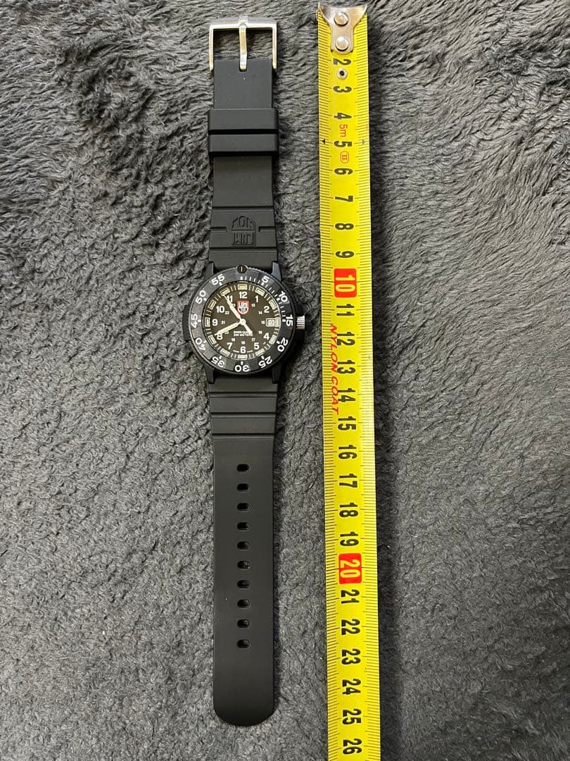 セイ　Luminox ラバーベルト時計 ブラック 200m防水