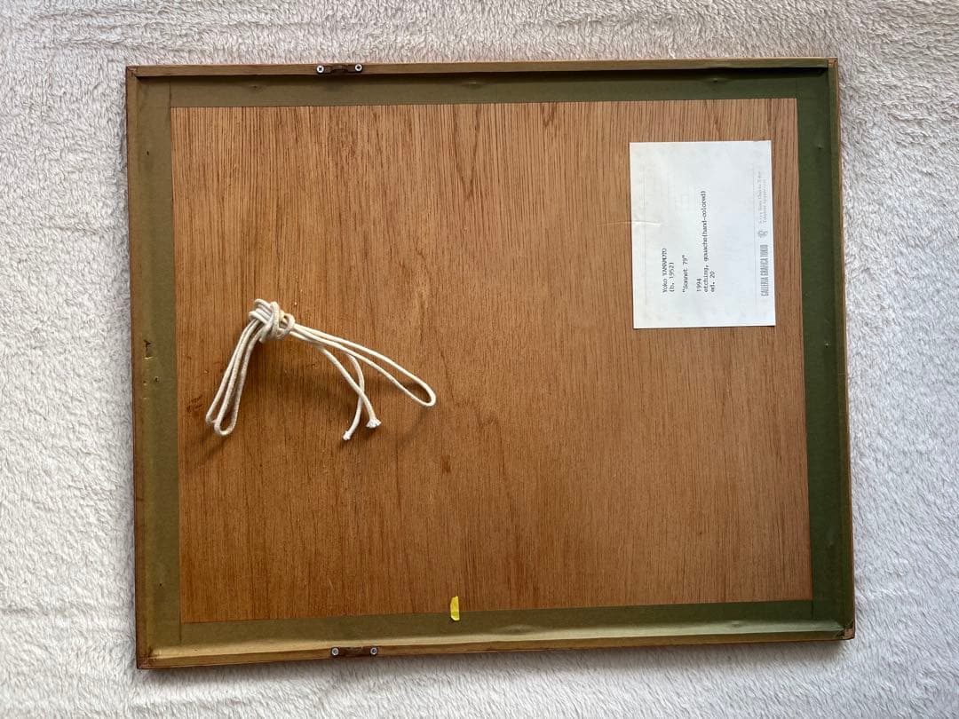 山本容子　版画　エッチング　手彩