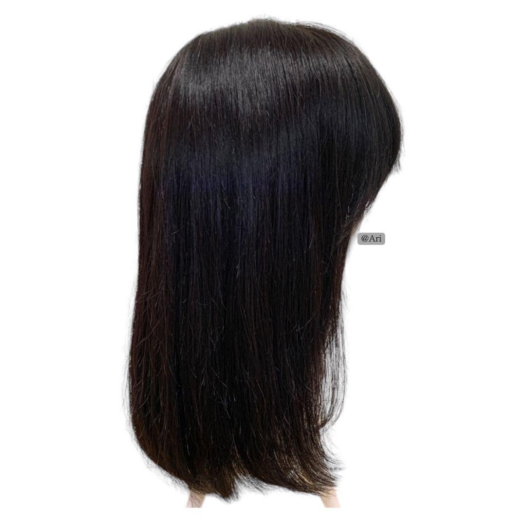 [美品] 人毛100%ボブフルウィッグ ウィッグ おしゃれ 自然