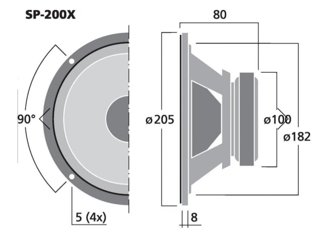 プ*ジ様 ⭕️Monacor SP200X 20cm フルレンジスピーカー(ペア