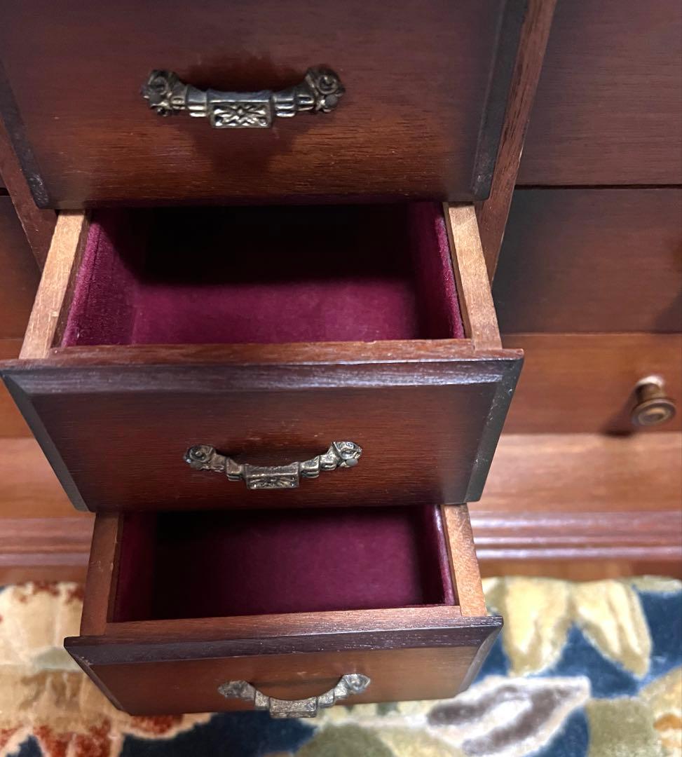 木製 アクセサリー収納 アンティーク調 ジュエリーボックス 小物入れ