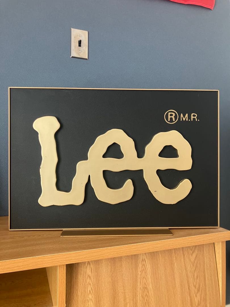 激レア Lee リー 看板 販促 ディスプレイ 店舗 非売品 什器 黒 金