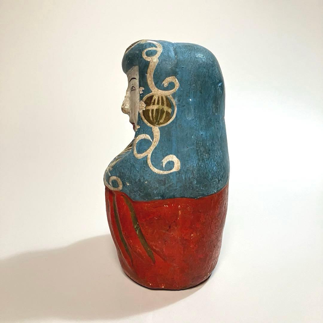 郷土玩具　古作　女達磨　貯金玉　土人形　だるま　ダルマ　縁起物　民芸　オブジェ