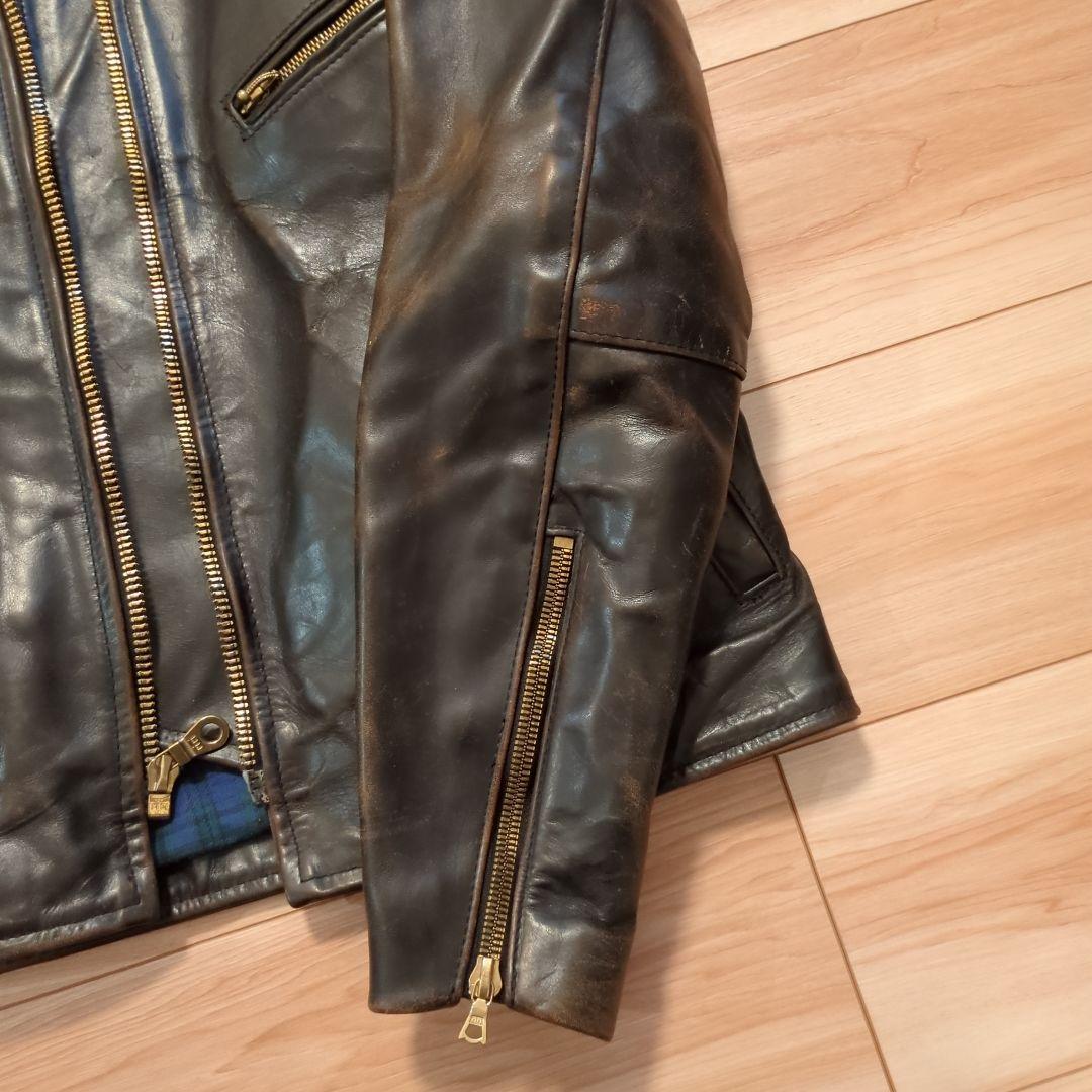 VANSON ENFホースハイドシングルライダースジャケット