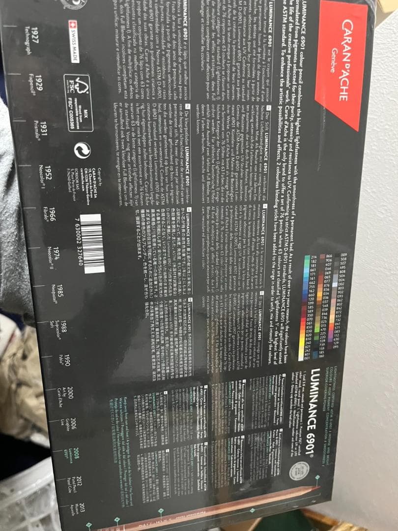 カラン ダッシュ ルミナンス 6901 油性色鉛筆 776 76色セット 紙箱入