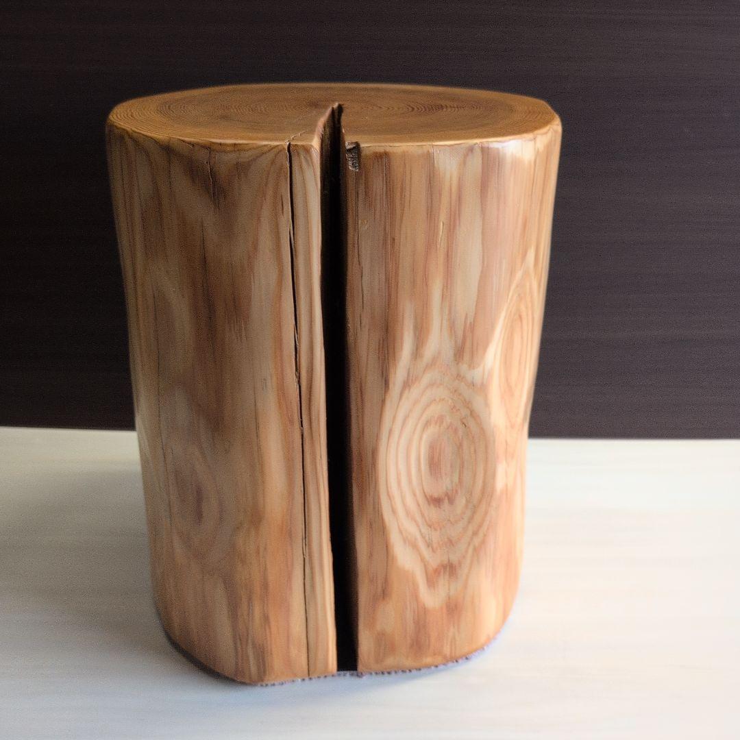 丸太　椅子　木製　杉　スツール　ハンドメイド