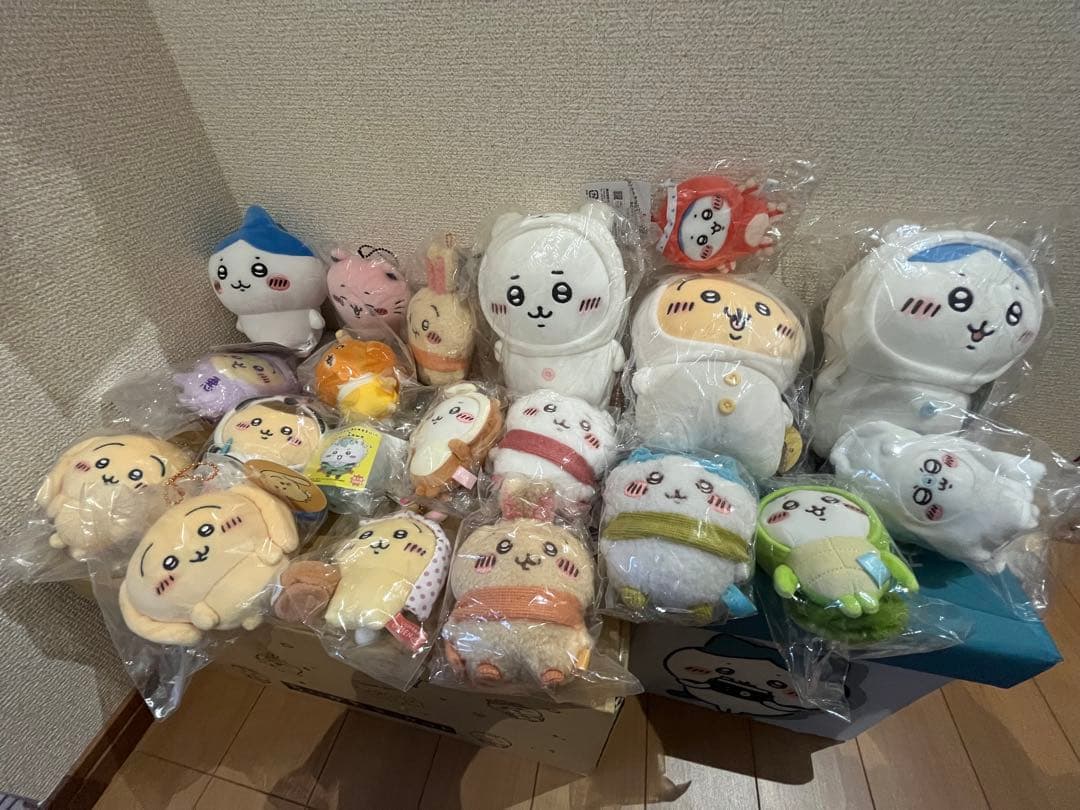 値下げ　ちいかわレア物ぬいぐるみセット　招福ハチワレ