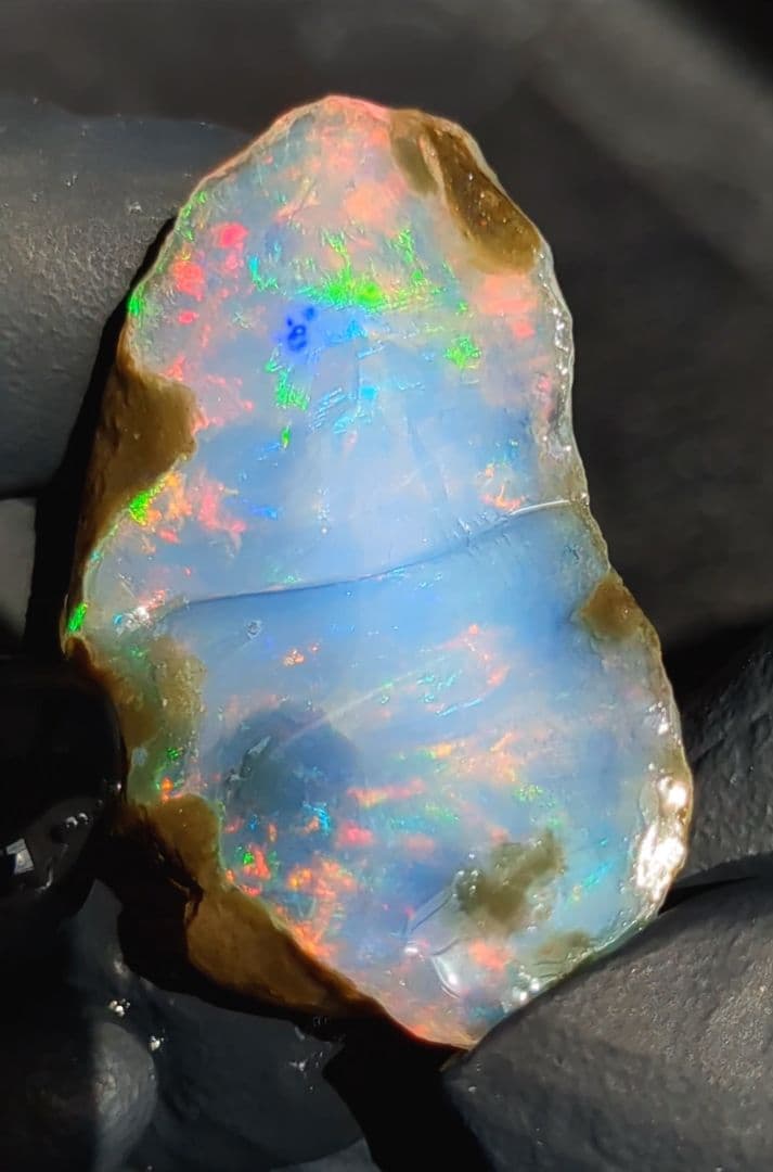 【54ct】エチオピア　オパール　原石　天然石　鉱物　標本　鉱石　虹　レインボー