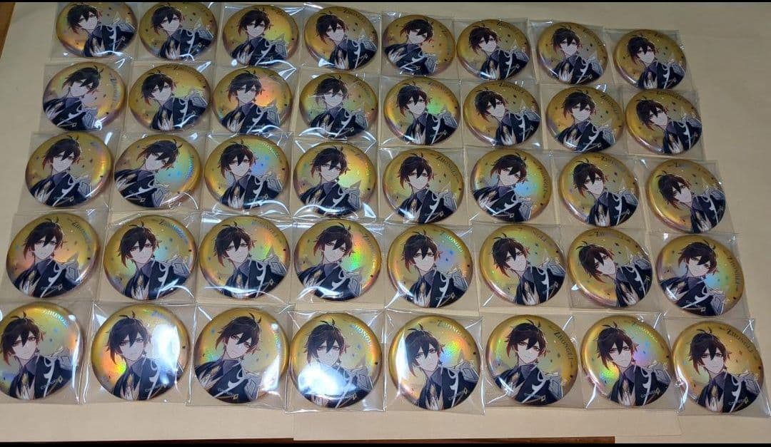原神 鍾離 缶バッジ 祈願シリーズ 浮世閑歩 ×40