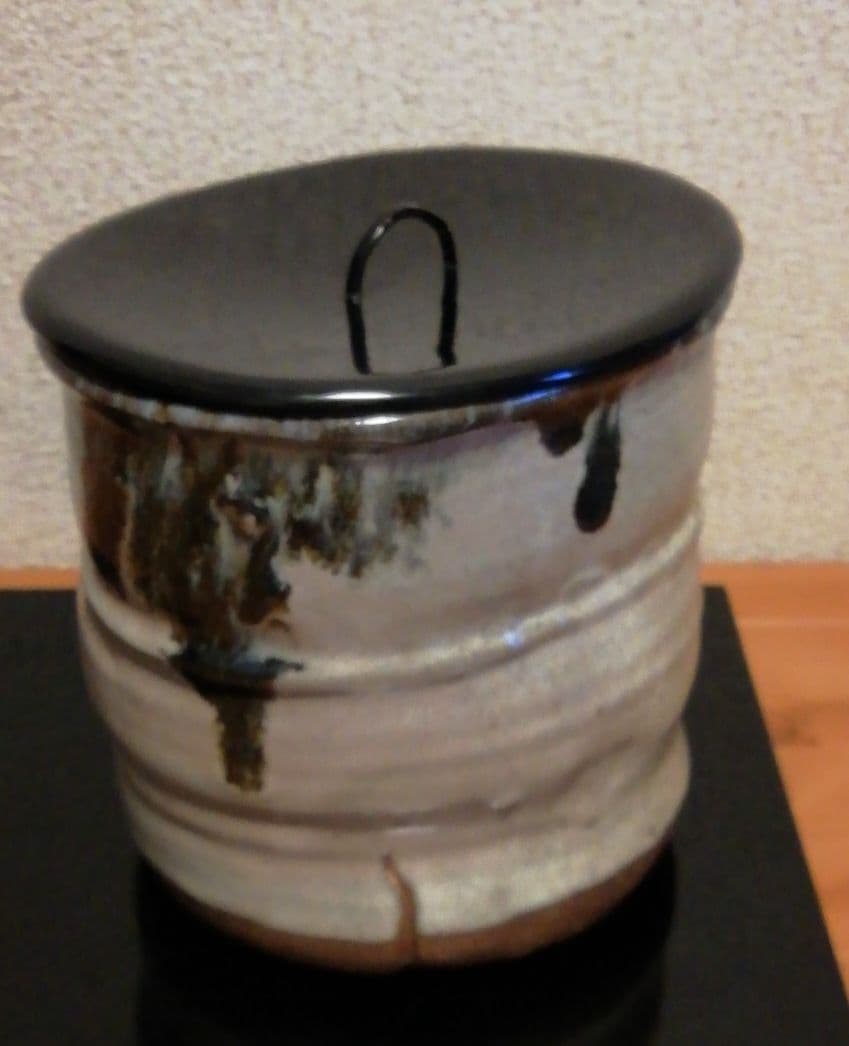 惺斎書付　斑唐津　水指　共箱　茶道具