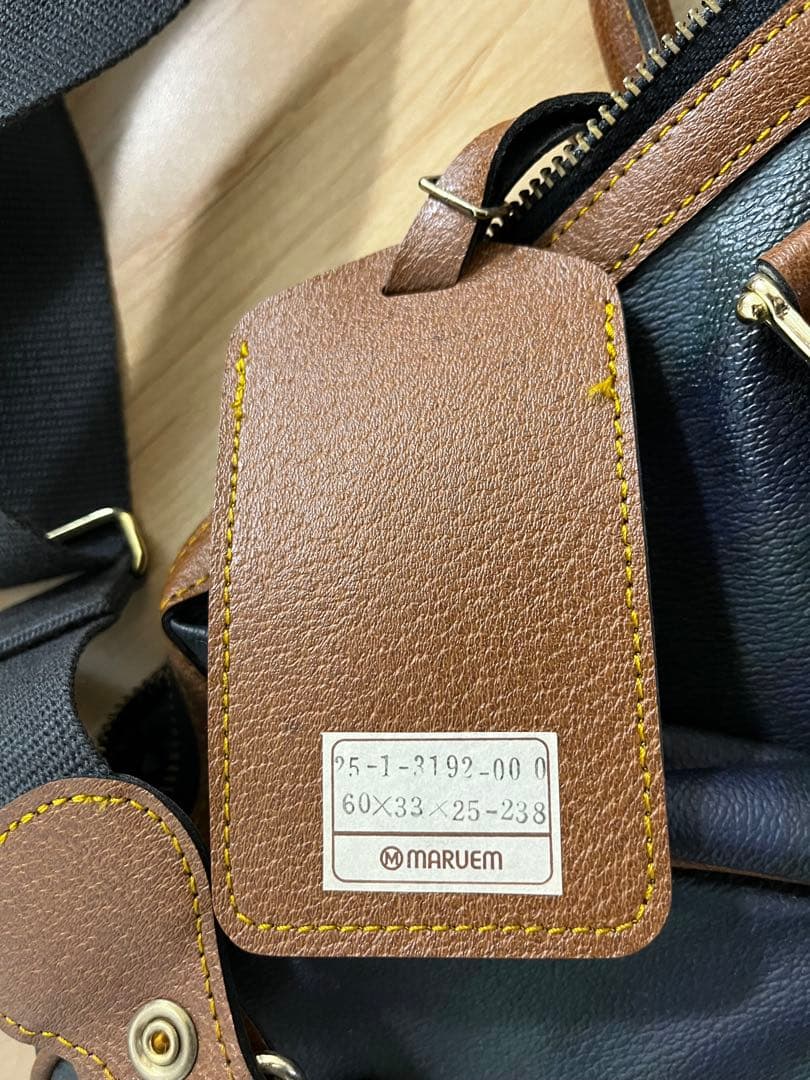 LETTER ボストンバッグ ネイビーとグリーンチェック