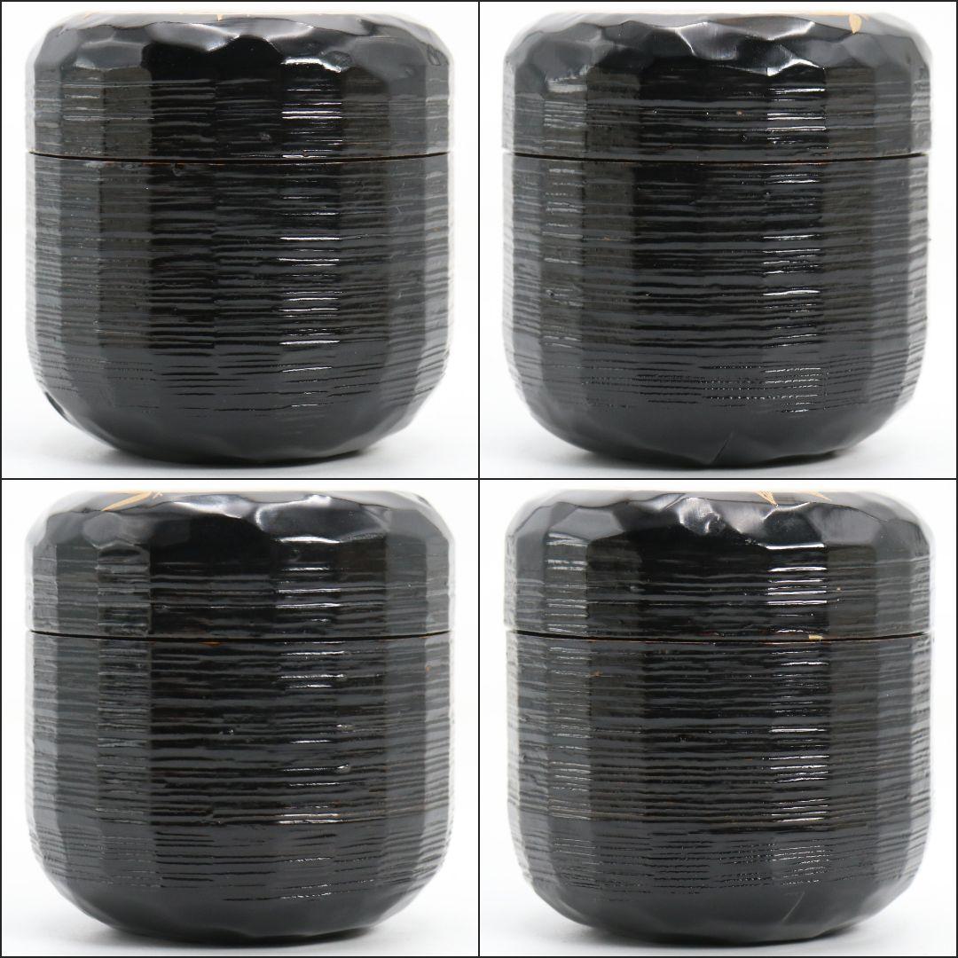 木具師 橋村萬象作 笹蒔絵 折撓中棗 裏千家十四代 淡々斎書付　AW822　N1