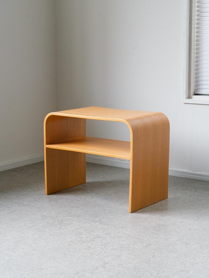モダン 2WAY 曲木 サイドテーブル 収納 スツール　ミッドセンチュリーレトロ
