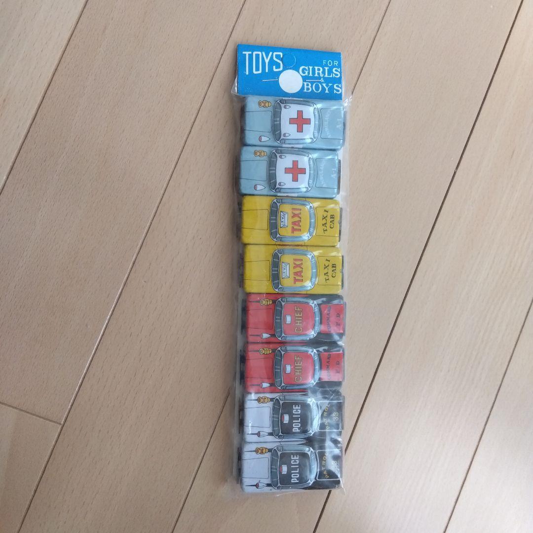ミニカー（ブリキ）セット（救急車・タクシー・パトカー・消防車）