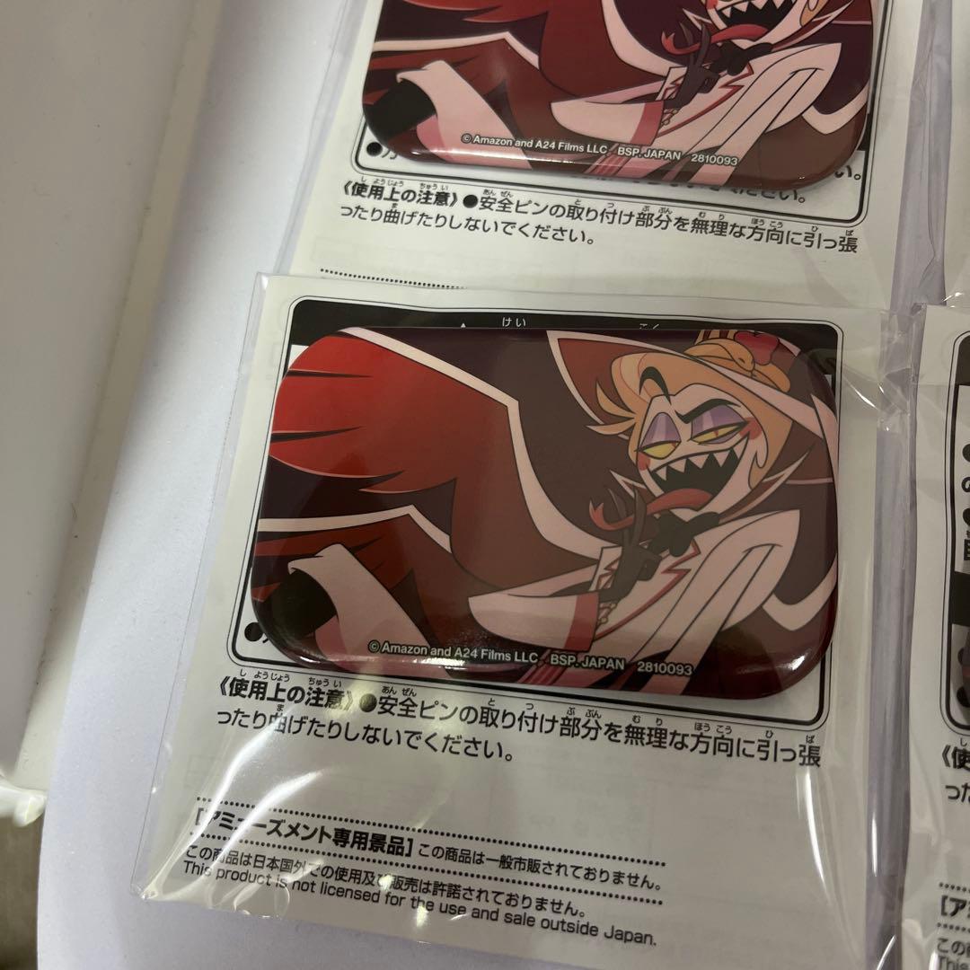 ハズビン・ホテルへようこそ スクエア缶バッジ　◾︎ルシファー４個セット♫