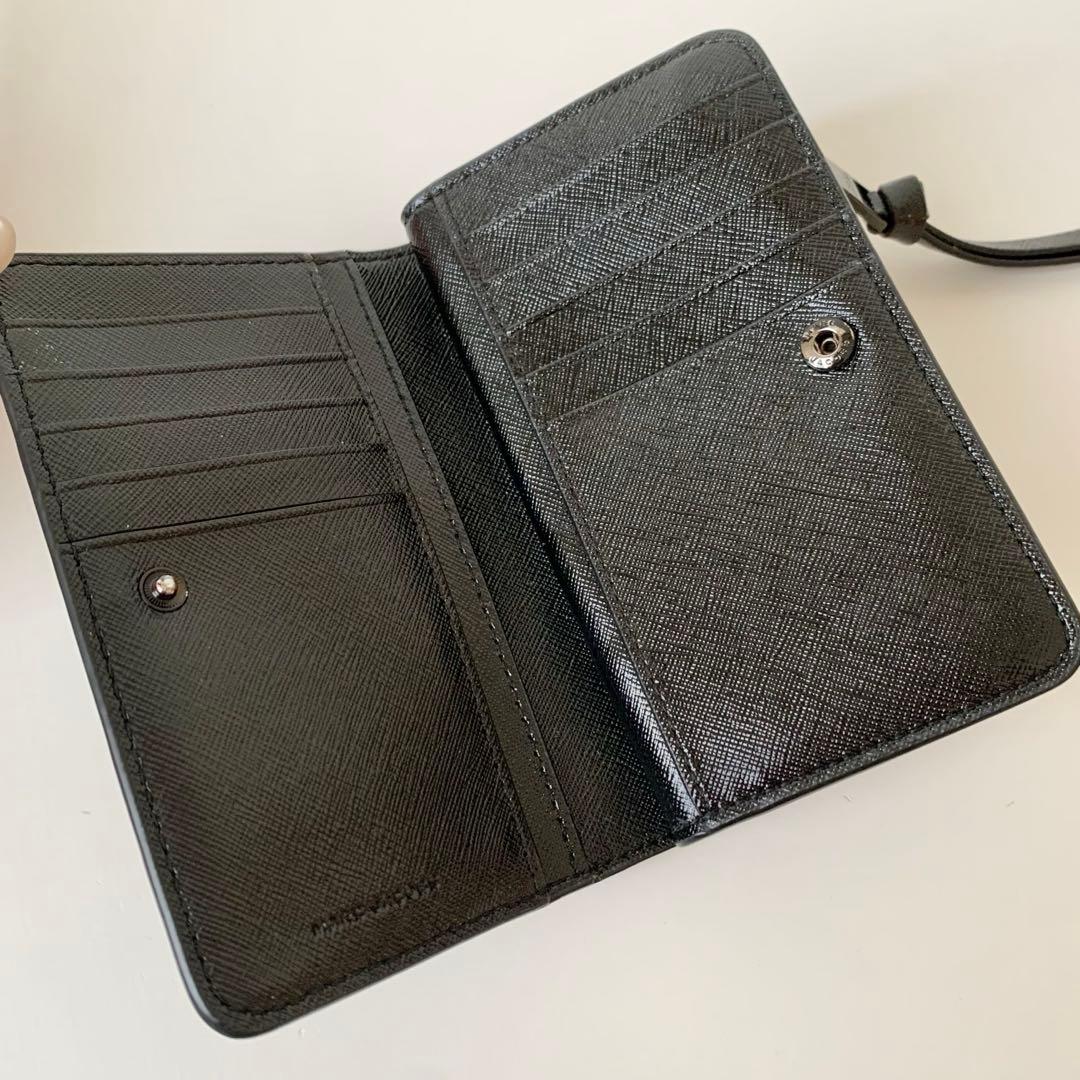 【MARC JACOBS】マークジェイコブス　二つ折り財布　スナップショット　黒