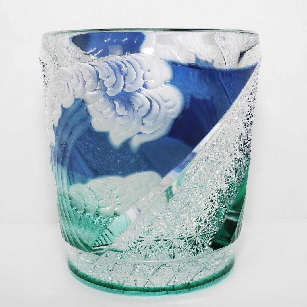 江戸切子 江戸硝子 オールド 四季 夏 但野硝子 切子グラス オールドグラス