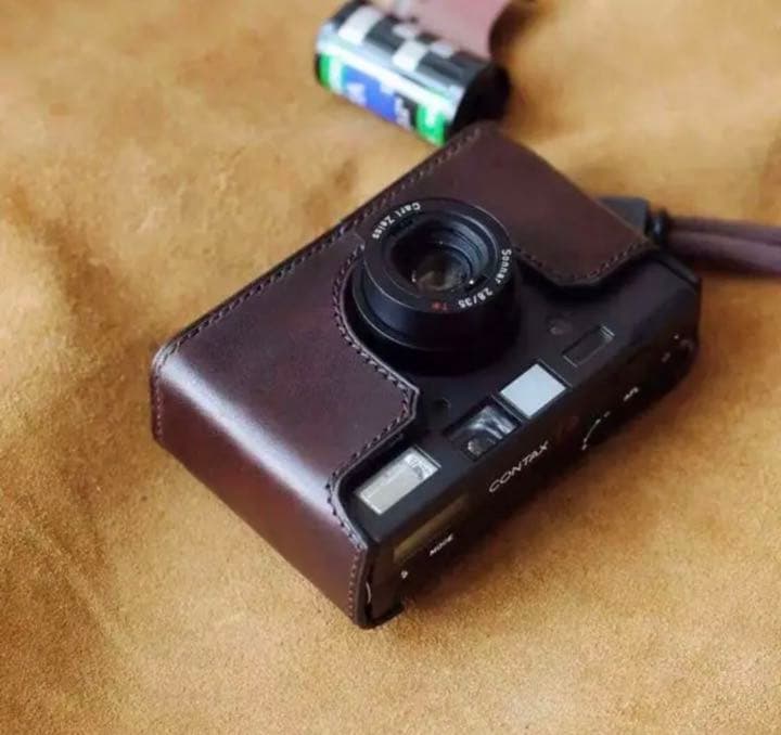 本革カメラケース 新品 CONTAX コンタックス T3D用 イタリア製本革使用