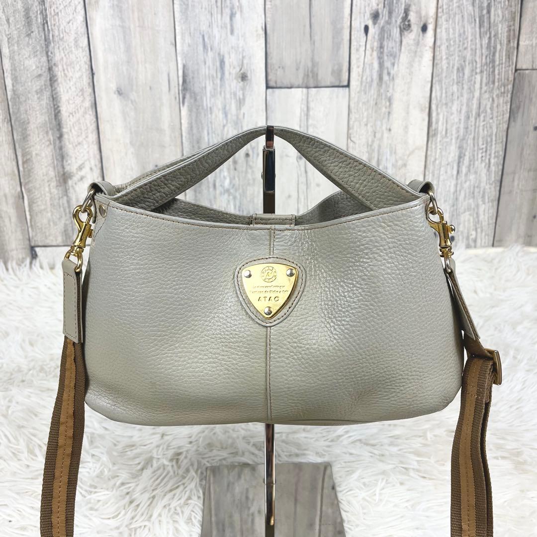 アタオ ATAO「chivy チヴィ」2way ショルダー レザー グレージュ