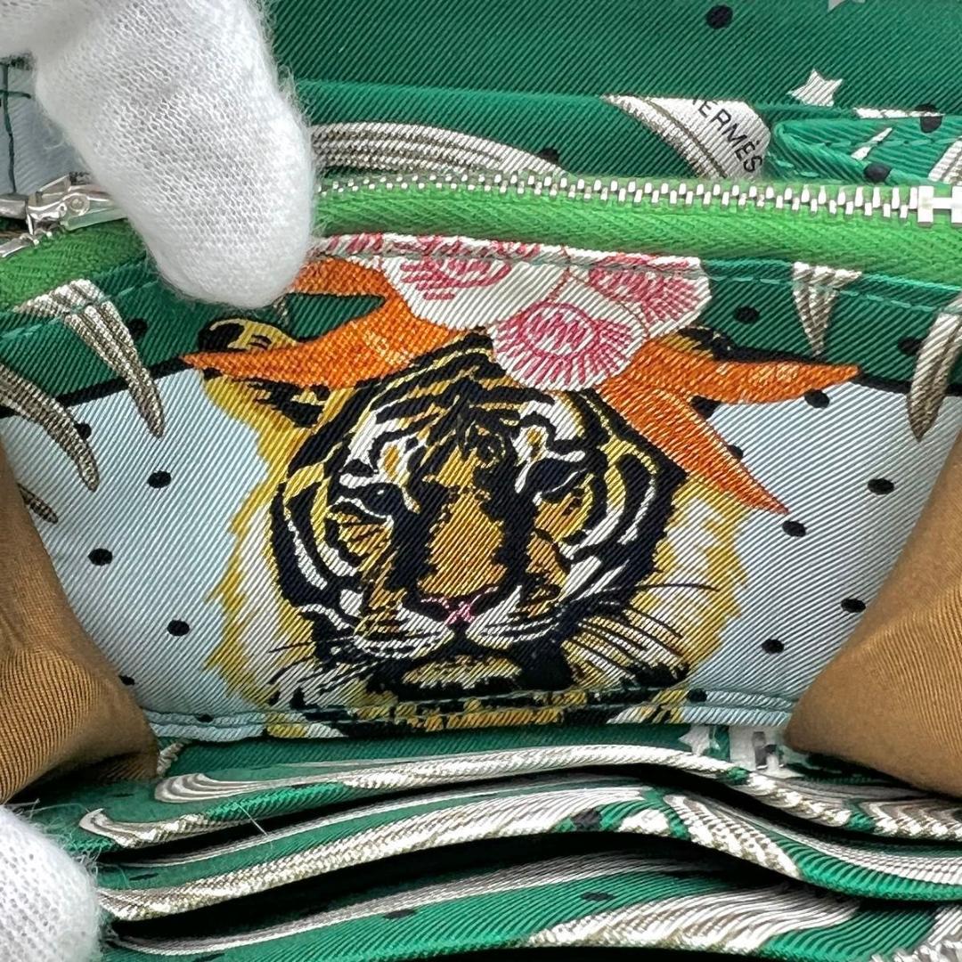 【希少・王者の虎】エルメス アザップ シルクイン コンパクト Z刻印 折り財布